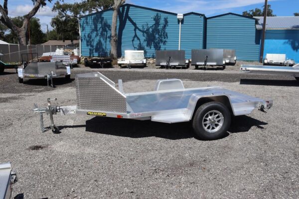 6.5x11.5 Aluminum Motorcycle Trailer with Spare Tire Carrier