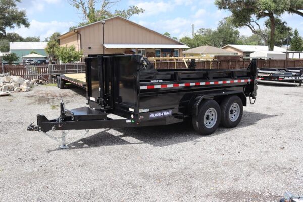 7(82")x12 Low Profile Dump Trailer with Tool Storage