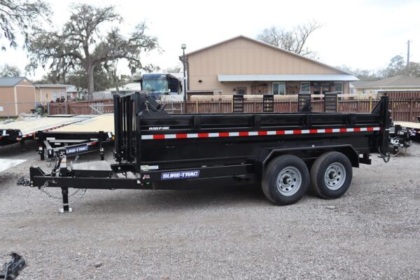 7x14 Low Profile Telescopic Dump Trailer with 5 D Rings