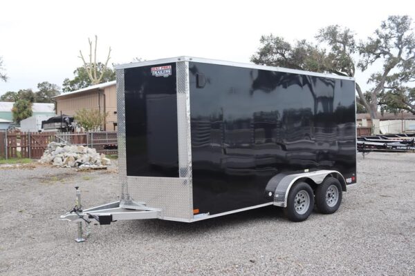 7x14 V Nose Cargo Trailer with 6 D Rings
