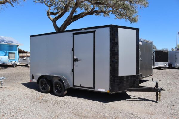 7x14 V Nose Cargo Trailer with Black Out Package