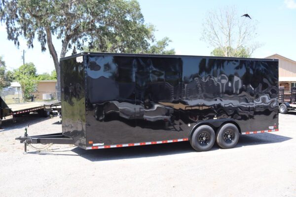 8.5x20 V Nose Car Hauler Trailer with 4 D Rings