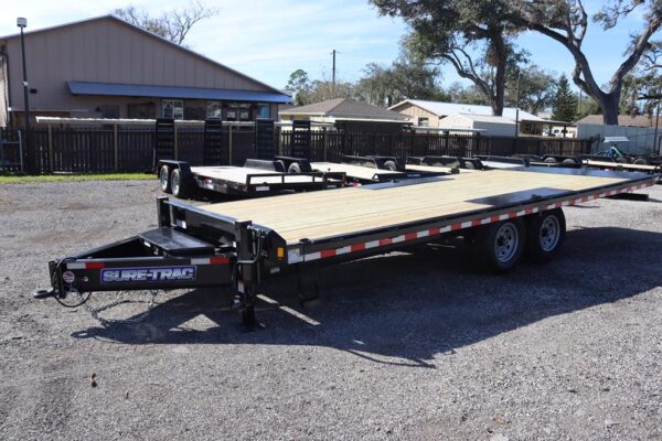 8.5x22 Power Tilt Deckover Equipment Trailer with 6 D Rings