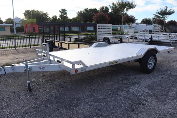 8x15 Aluminum Car Hauler Trailer with Stabilizer Jacks