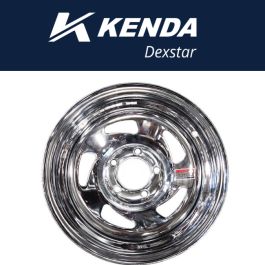 14-Inch Chrome 5-Lug Directional Trailer Wheel Rim (6-Inch Width)