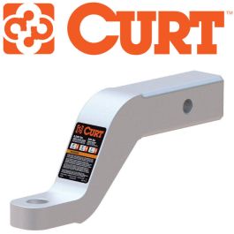 CURT 2-Inch Aluminum Square Trailer Hitch Ball Mount with 4-Inch Drop, Model #45361