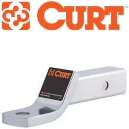 CURT 2-Inch Chrome Square Trailer Hitch Ball Mount with 2-Inch Drop #45290