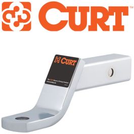 CURT 2-Inch Chrome Square Trailer Hitch Ball Mount with 4-Inch Drop - Model #45296