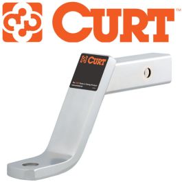 CURT 2-Inch Chrome Square Trailer Hitch Ball Mount with 6-Inch Drop, Model #45297
