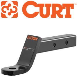 CURT 2-Inch Square Trailer Hitch Ball Mount with 2-Hole Design, 4-Inch Drop #45230
