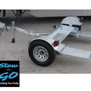 Galvanized Stow and Go Folding Car Tow Dolly with Surge Brakes