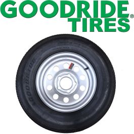 GOODRIDE ST205/75R-14 Radial Tire with Silver Modular Rim, Load Range C