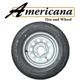 LOADSTAR ST185/80R-13 Radial Tire with Silver Modular Rim, Load Range C