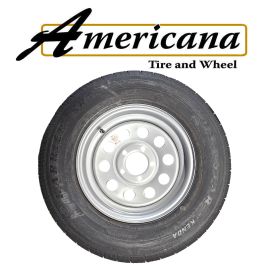 LOADSTAR ST205/75R-14 Radial Tire with Silver Modular Rim, Load Range D