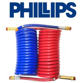 PHILLIPS 20-Foot PolarAir™ Coiled Air Hose Set, 1 Pair #11-5200