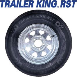 TRAILER KING ST175/80R-13 Radial Tire with Galvanized Rim, Load Range C