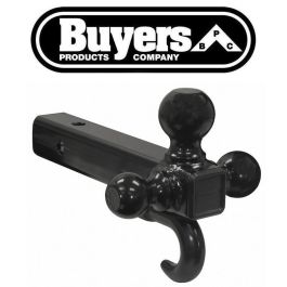 Tri-Ball Hitch Mount with Hook, Compatible with 1-7/8", 2", and 2-5/16" Sizes #1802208